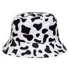 Cartoon Panda Fisherman Hat - Women's Korean Style, Double-Sided, Flat Top, Sun Protection, Casual Cow Design