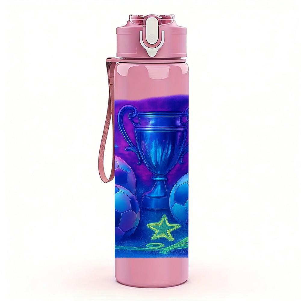 1PC Space Planet Nebula Art Print 750ml Color Plastic Sports Water Bottle Leakproof Flip Straw Lid Suitable for Sports Office Home Use