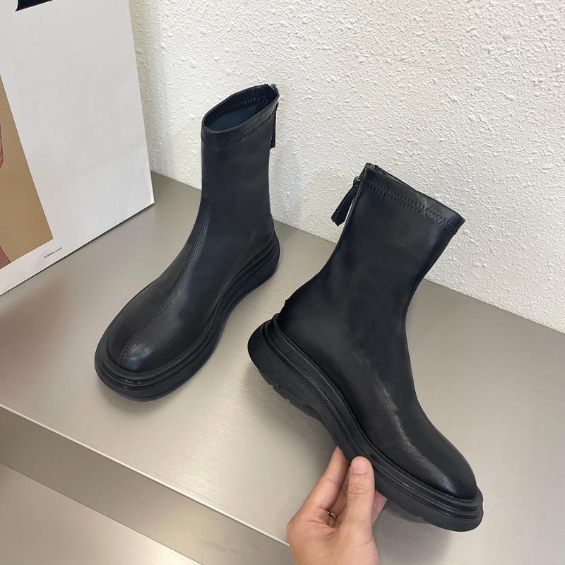 Autumn and Winter Fashion Trend Thick-soled Boots Women's Multi-color Single Boots Skinny Boots Korean Version Boots 2025