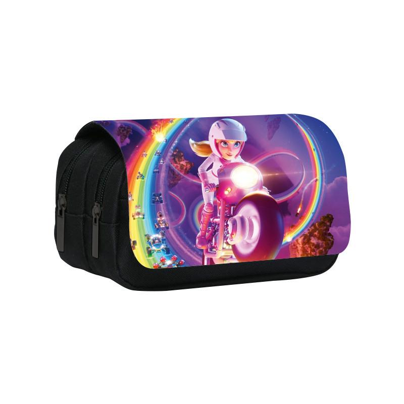Trousse à Crayons Double Couche Mario Grande Capacité Pour Étudiants Organisateur de Fournitures Scolaires