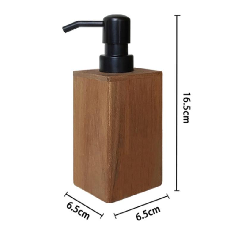 

§Luxury Wooden Soap Dispenser Hand Sanitizer & Lotion Bathroom Accessory - Ideal For Home & TravelSoap Bar Dispenser