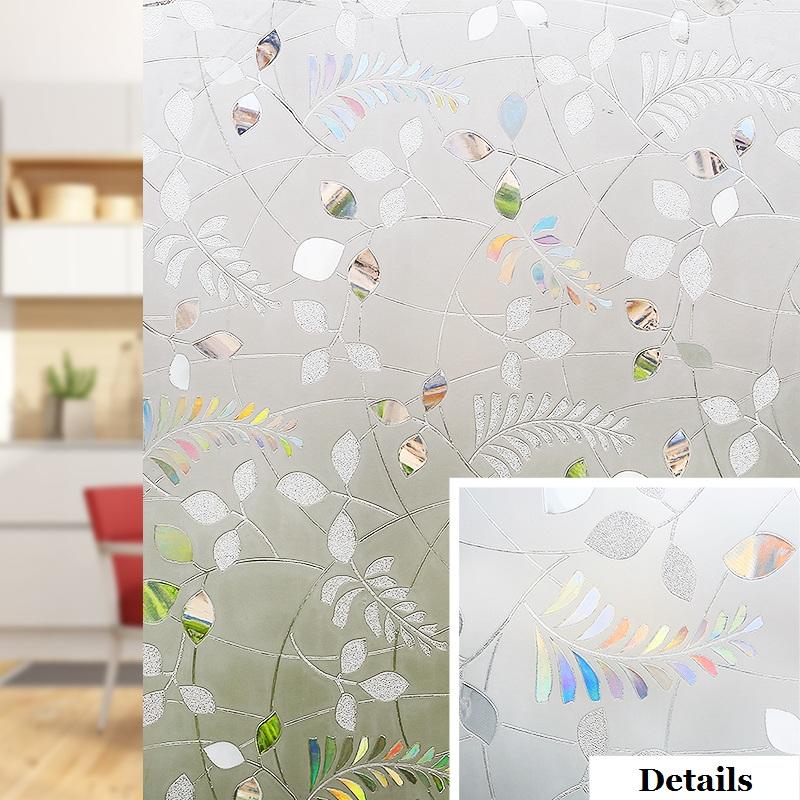 Window Privacy Film Static Window Clings Vinyl 3D Window Decals Window Stickers Rainbow Window Film for Glass Door  Anti UV