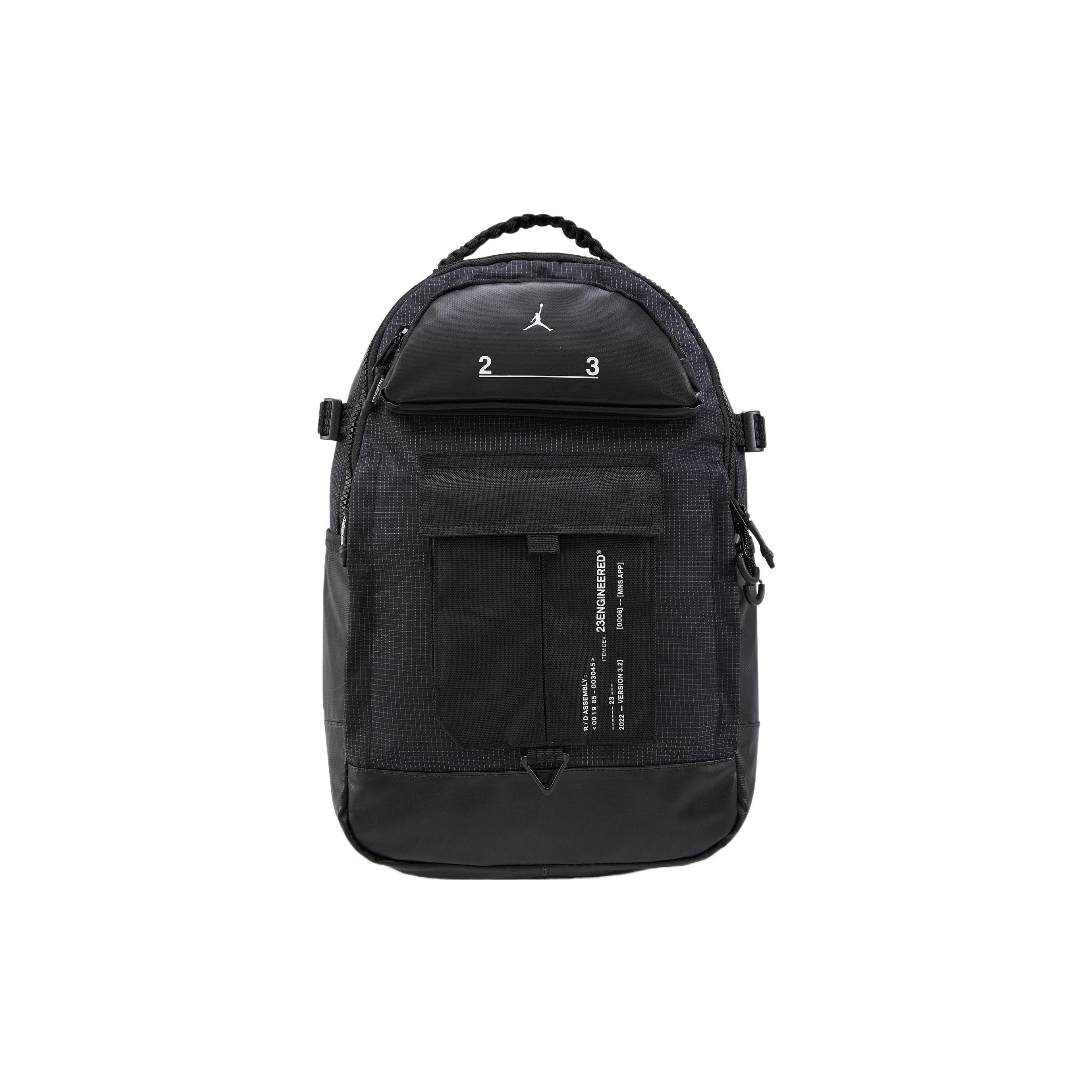

Jordan Solid Color Large Capacity Polyester Backpack Unisex Backpacks Black FB1765-010 Black