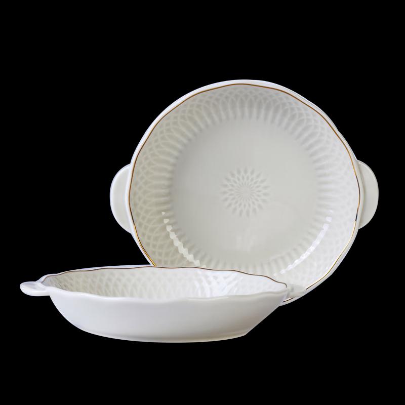 Nordischer Stil Jingdezhen Keramik tiefer Essteller (9 Zoll, 2er-Pack)