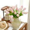 ucky 20 Pcs Light Pink Artificial Tulip Silk Fake Flowers Realistic Touch Spring Summer Fake Flowers for Home Decor Outdoor Garden Parties and