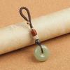 Exquisite Agate Chalcedony Jade Pendant Keychain - Creative High-End Gift for Couples, Men & Women