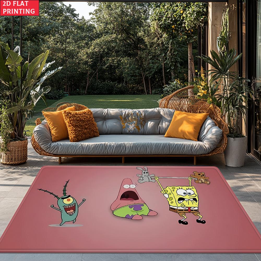 Cartoon and Anime Large Room Carpet Non Slip Cartoon Kids Bedroom Living Room Floor Mat Home Decor Children's Play Carpet