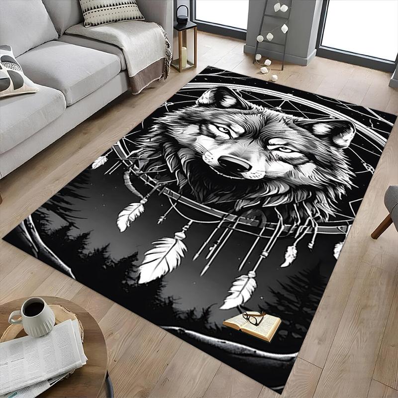 1pc Wolf Dreamcatcher Carpet, Office Rug Outdoor Mat Home Decor Area Carpet Festival