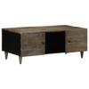 Stolik Kawowy Jasnoszary 100X54X40 Cm Drewno Lite Mango