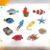 Realistic Ocean Creature Pvc Figurine Set Coral Reef Fish Octopus Starfish Marine Scene Decor For Home