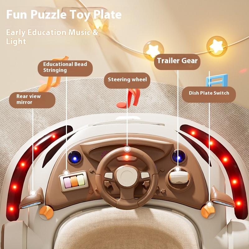 Baby Walker anti-O-legs Foldable Trolley Baby Multi-functional Three-in-one Walker