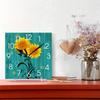 Silent Wooden Decorative Square Wall Clock Battery Operated Wall Clocks Rustic Style Home Decoration Square Wall Clock