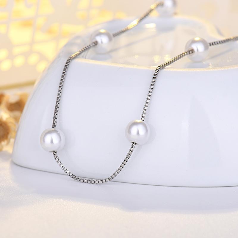 Lindon kvinner halskjede anheng kobberlegering syntetisk perle mote gave