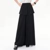 Übergröße Vintage Hohe Taille Lässig Locker Lang Sommer Weites Bein Rockhose Damen Hosen