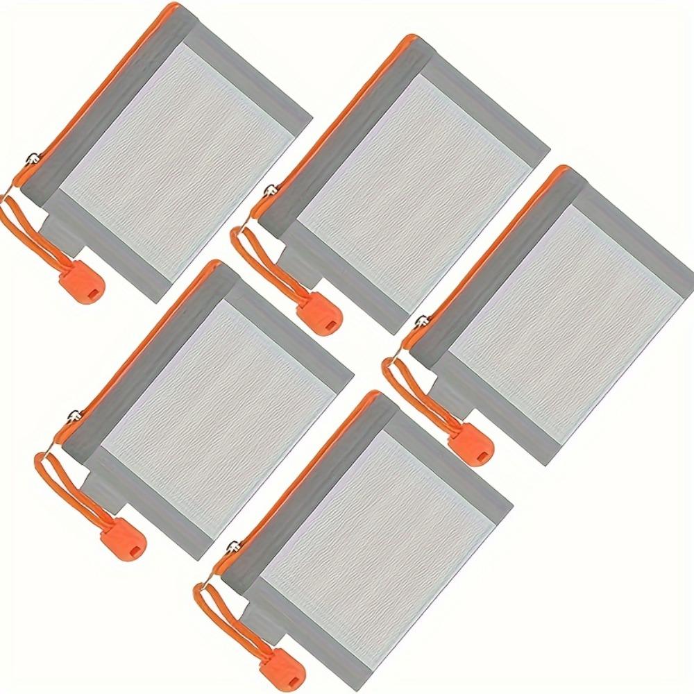 

5pcs Mini Nylon Zipper Mesh Bags - Portable Travel Pouches for Lipstick, Earbuds & Documents Storage сірий колір