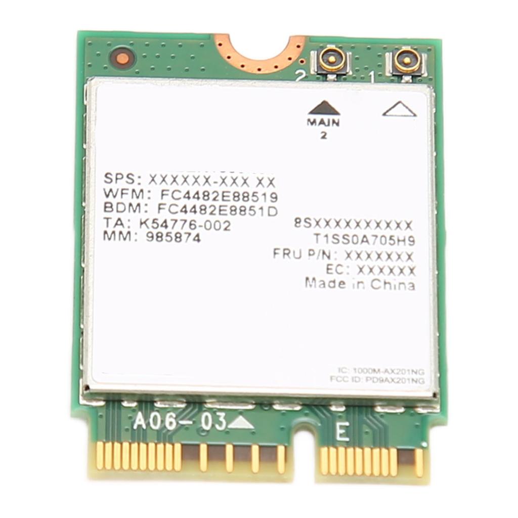 WiFi 6 Wireless Card Dual Band 574Mbps On 2.4GHz 2400Mbps On 5GHz 802.11AX AX201NGW Wireless Network Card for Laptop