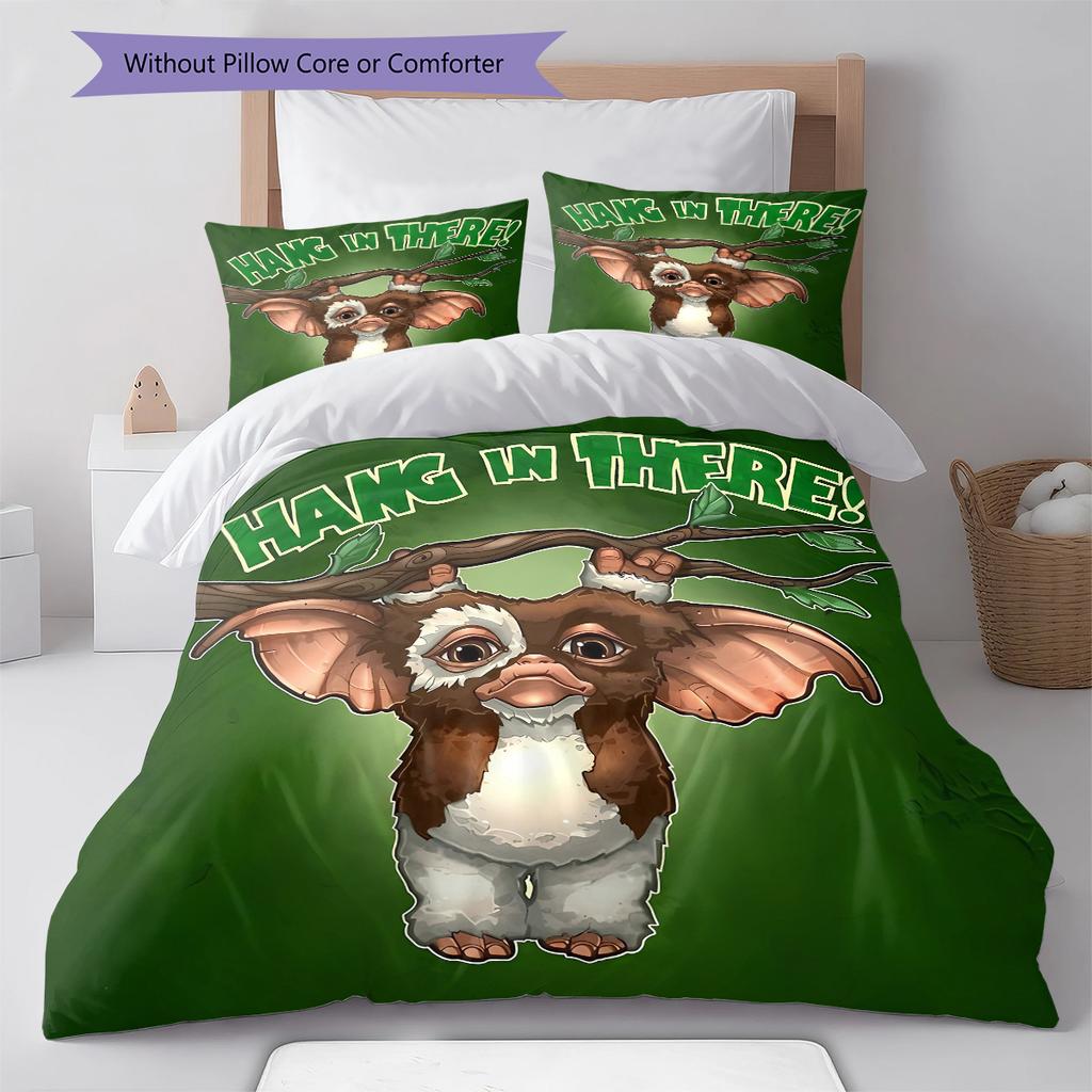 Gremlins Pattern Bedding,Quilt Set Quilt Cover Pillowcase Home Birthday Gift (1 * duvet cover + 2 * pillowcase, without core)
