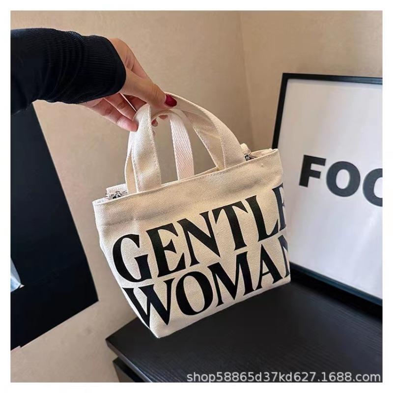 

New Portable Canvas Small Bag Women s Shoulder Student Ultra Light Fashion Crossbody Women s Bag Office Worker Commuter Tote Bag брудно-білий