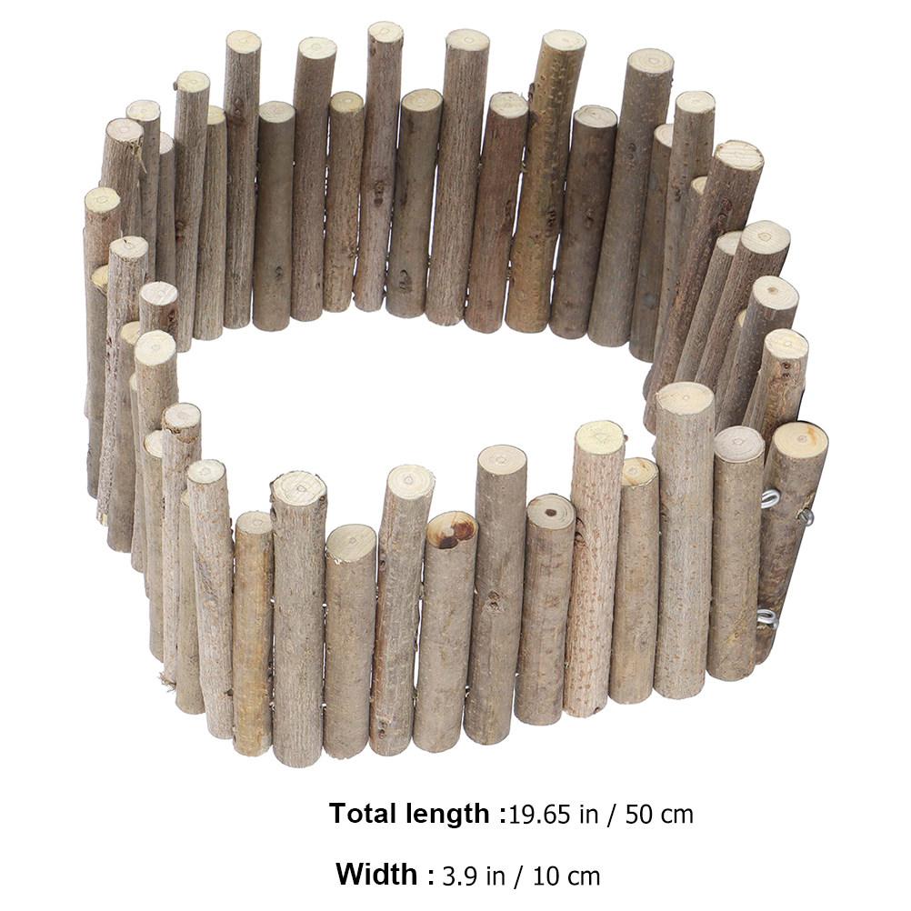 Hamster Cage Fence Natural Wood Bite-Resistant Small Pet Separating Fence Hamster Cage Ornament Decoration Pet серый
