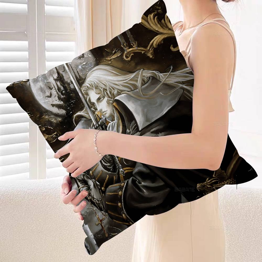 Anime Castlevania Cushion Cover Inches Farmhouse Decor Home Throw Pillow Covers for Couch Decorations