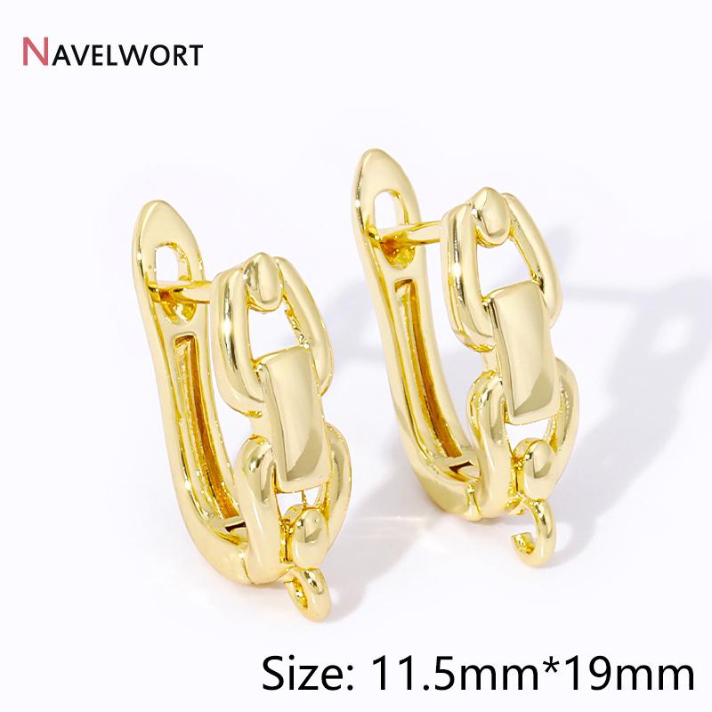 

Позолоченные 18-каратным золотом латунные швензы, крючки для серег, фурнитура для серег для изготовления ювелирных изделий, аксессуары для изготовления серег 4 Pairs