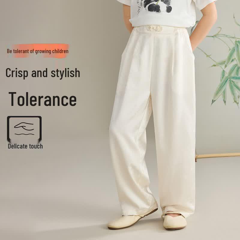 ABC KIDS New Chinese Style Jacquard Girls' Autumn Casual Pants