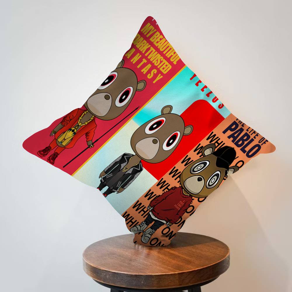 Kanye Ye West Rapper Pillow Cover Design cushion Cover decor Holiday Decorati