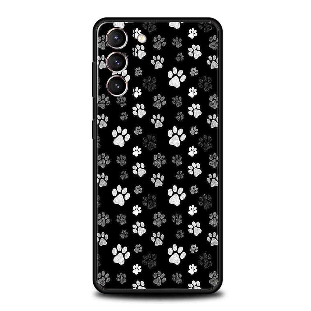 Dog Paw Phone Case For Samsung Galaxy S25 S24 S23 S22 S20 Ultra S21 FE 5G S10 Plus S10E Soft TPU Cover