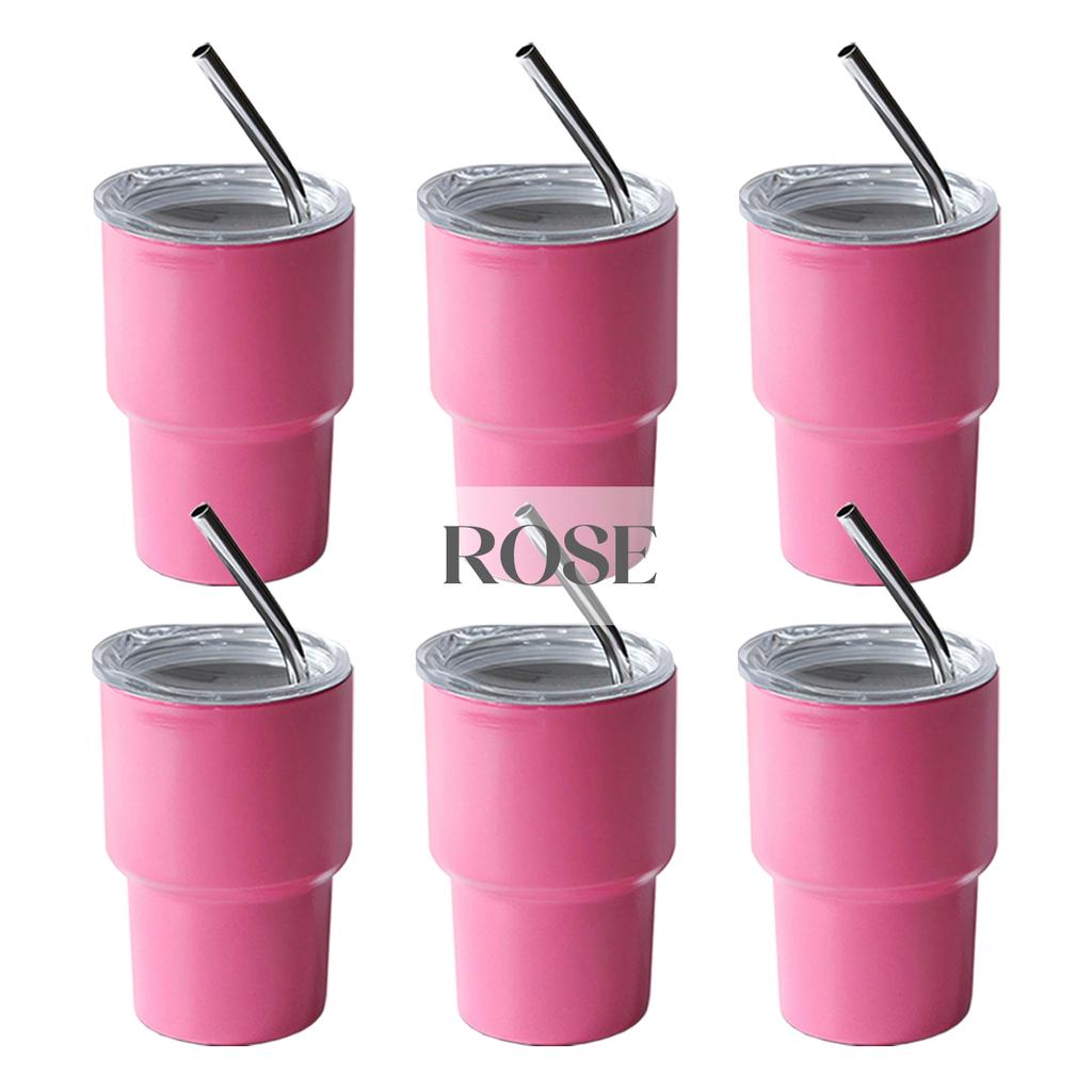 4-24PCS Mini Tumbler with Straw 3oz Wedding Favors Graduation Gifts Double Wall Stainless Steel Cup Sublimation Tumbler for DIY