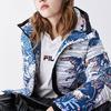 FILA Down Jackets Women's All Over Print Hooded Moderate Other F11W048906F-BK