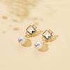 Trendy Fashion European Square Geometric Alloy Earrings Chic Simple Design