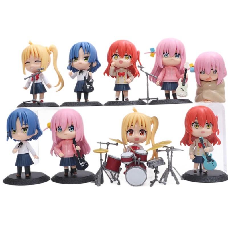 Unique 9 Styles Q Version Anime Character Drummer Figure Pvc Doll For Collectors