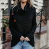 2026 Autumn/Winter Women's Long Sleeve Irregular Knit Sweater - European and American Trend