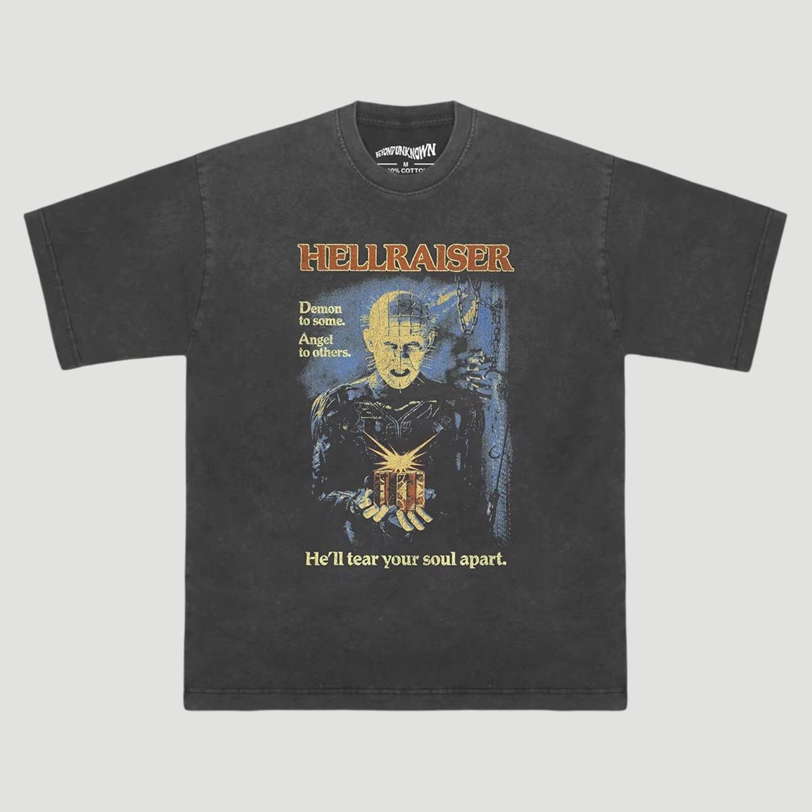 Hellraiser Horror Movie T-Shirt, Vintage 80s Cult Film Graphic Tee 3XL