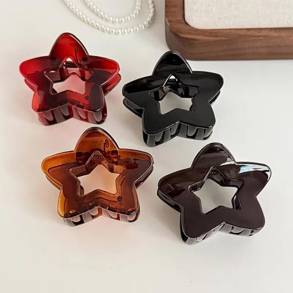 Plastic Small Hair Pin Hollow Coffee Hairpin Vintage Hair Accessories  For Women Girls