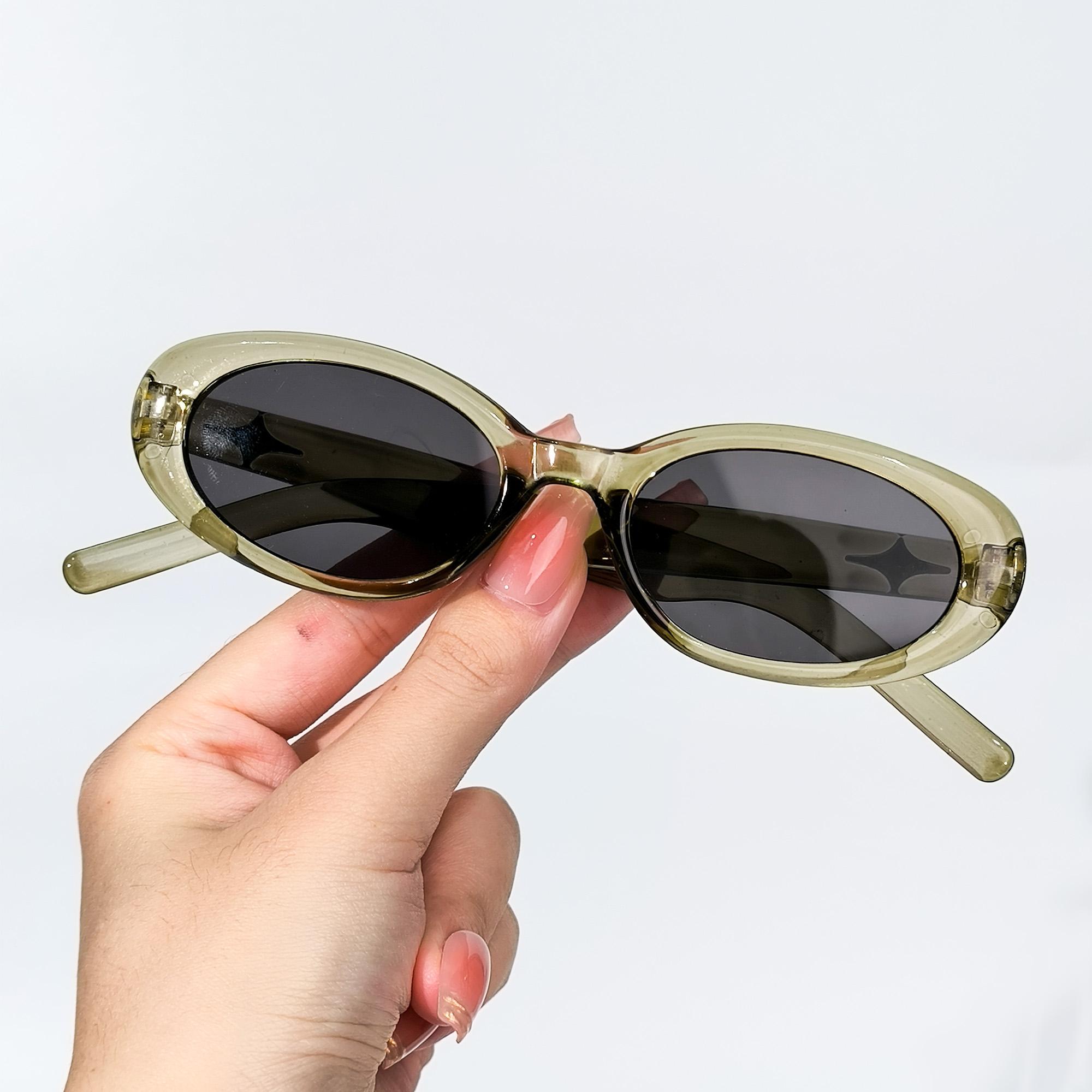 

Vintage Oval Fashion Sunglasses Women Female Cool Sexy Vintage Small Glasses For Party Vacation Hike