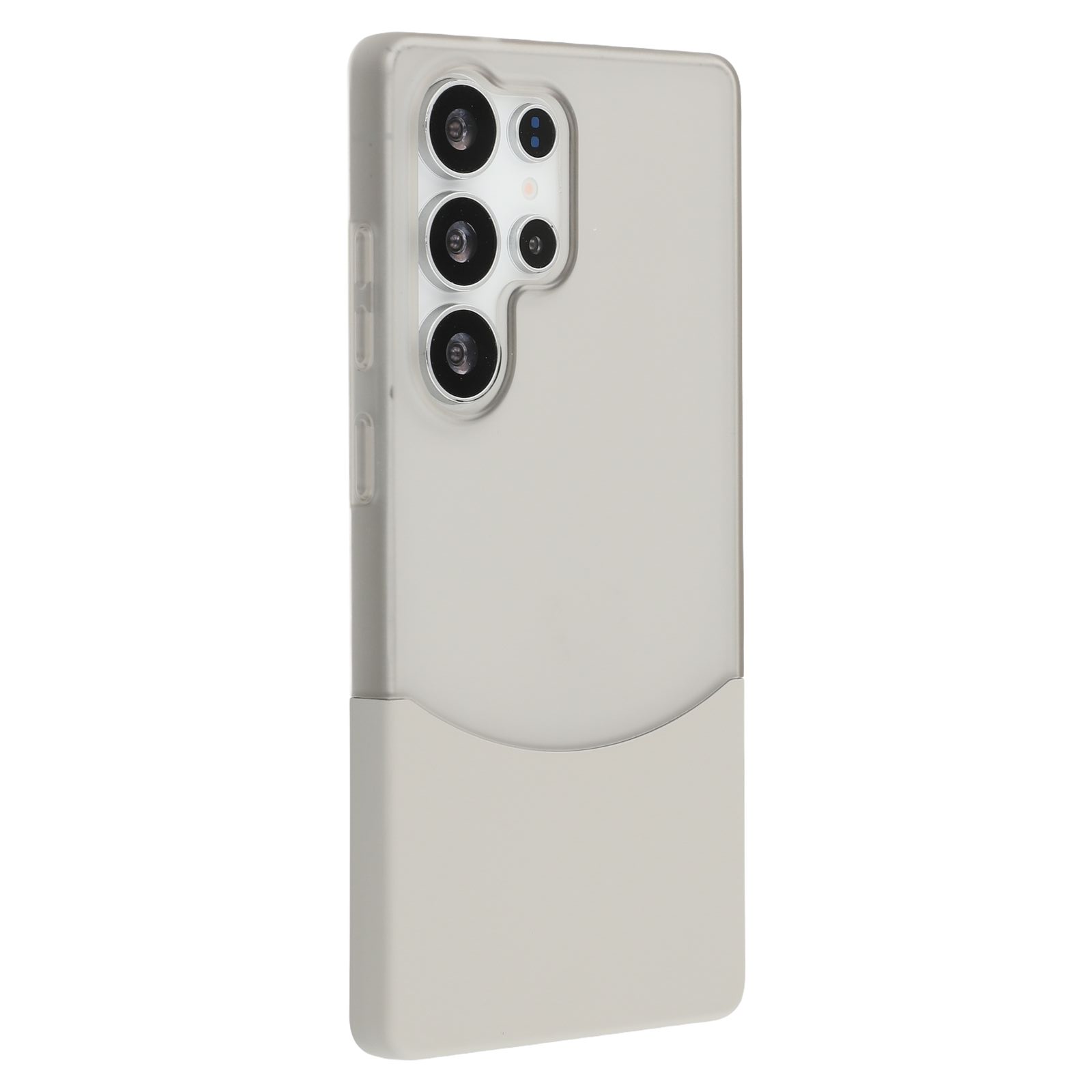 

Для Samsung Galaxy S25 Ultra Чохол Двоколірне Склеювання Матовий ПК Чохол для Телефону Великий Виріз для Камери Transparent Grey+Grey