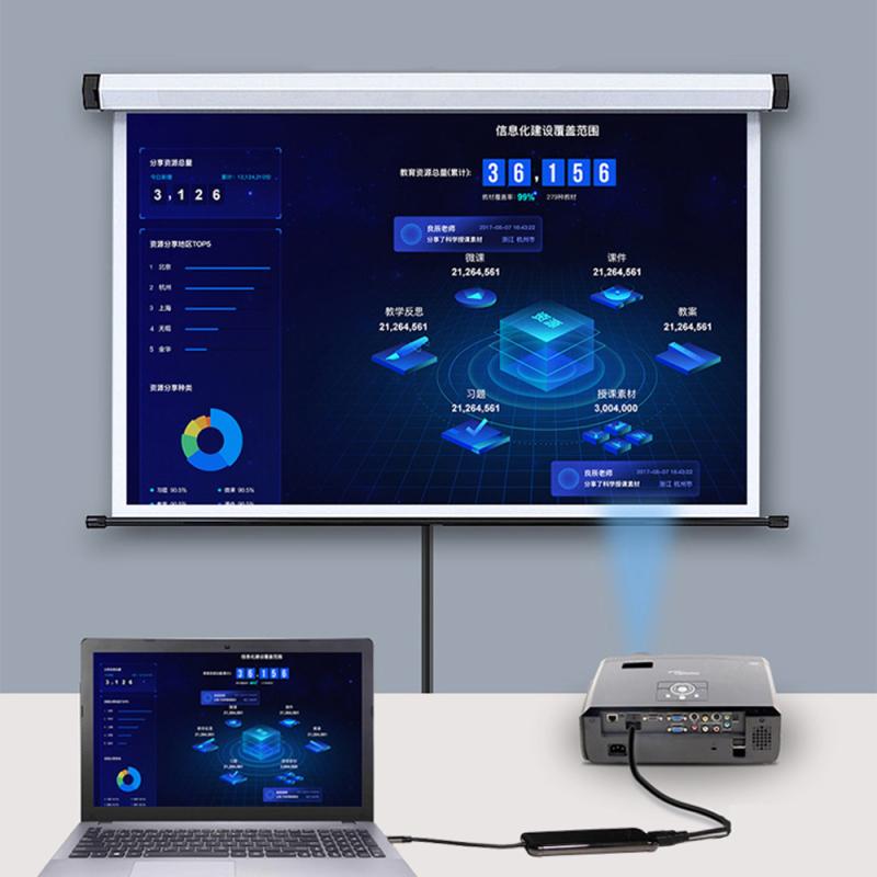 Adaptor pentru stație de andocare cu interfață de tip C de mare viteză 6 în 1, compatibil cu Hdmi, metal tip C la 4K 6 în 1