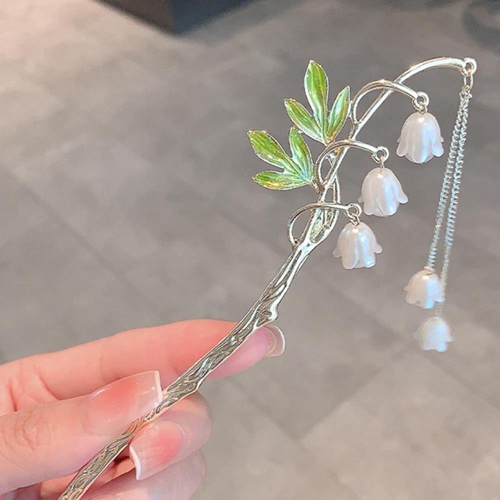 

Цветочная заколка для волос, элегантный хвост, аксессуары для волос, женская заколка для волос в стиле ретро, ​​вилка для волос в корейском стиле A