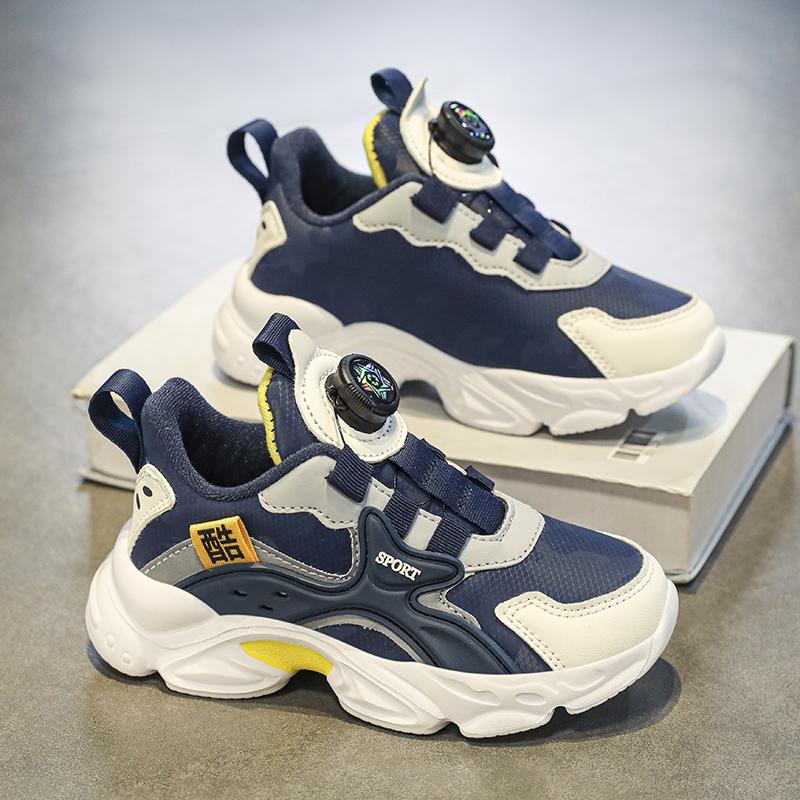 Zimowe Sneakersy Dziecięce Bawełniane Buty Sneakersy PU Wodoodporne Krótki Polar Ciepłe Ultralekkie Chłopięce Śniegowce