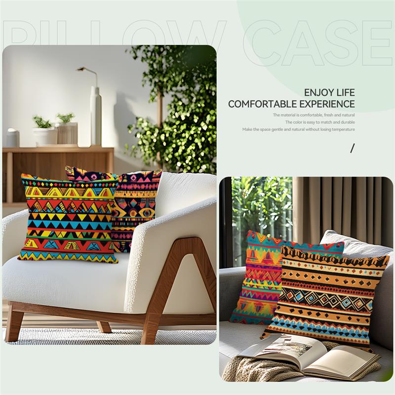 African Tribal Pattern Decorative Sofa Cushion Cover Pillow Pillowcase Throw Pillows Home Decor Pillowcover 45x45cm