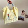 Small Fresh Embroidery Handheld Oxford Bag Girls Sweet Shopping Cloth Bag Student Class Handbag