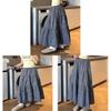 Cotton Blended Plaid Midi Skirt With High Waist And Ruffle For Casual Womens Fashion