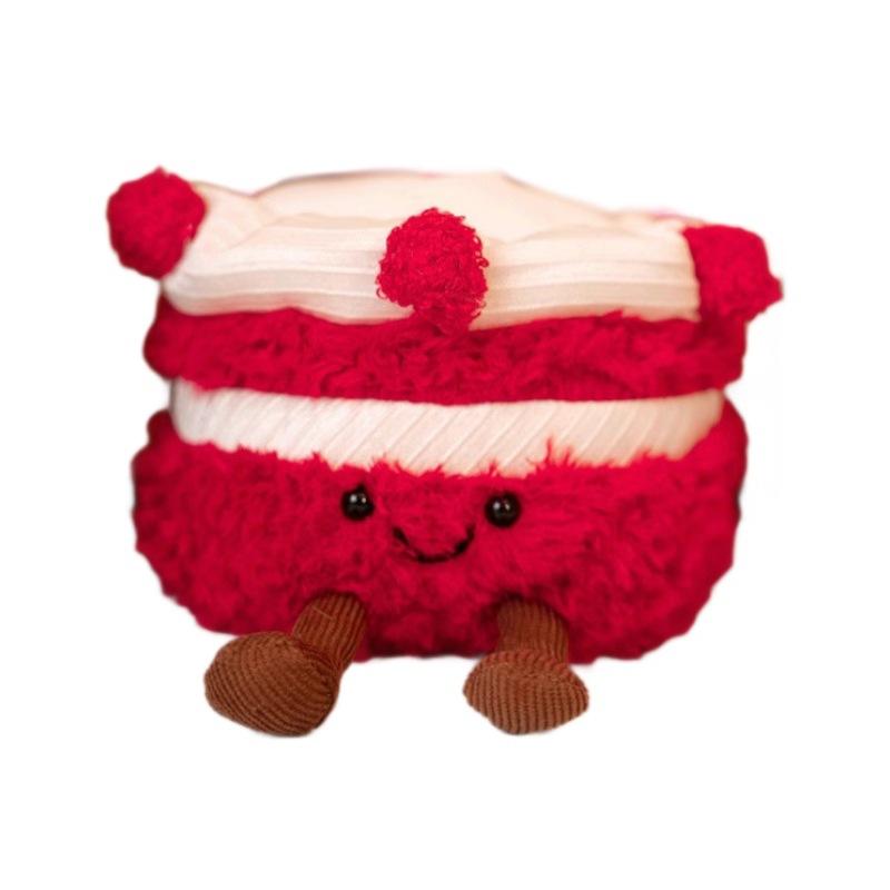 

Simulation Cute Red Fun Candle Small Cake Doll Plush Toy Doll Children s Gift Doll Ornaments 25cm 0.1kg