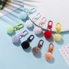 1pcs/Lot Plush Ball Keychain Pendant Candy Color Alloy Key Chain for DIY Keyfob School Bag Pendant Decoration Jewelry Accessorie