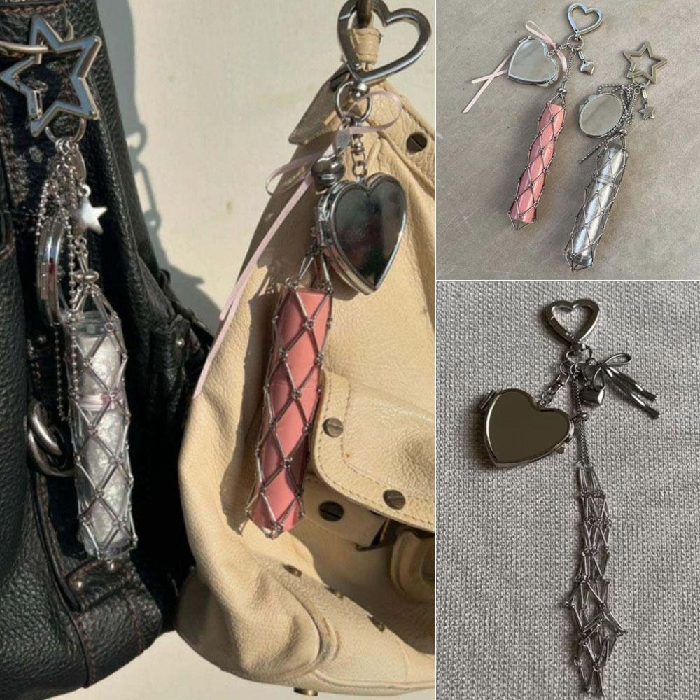 Stainless Steel Lip Balm Bag Key Chain Interchangeable Lip Balm Keychain