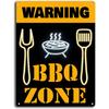 Metal Aluminum Signs BBQ Party Zone Wall Decoration Plaque Vintage Art Poster Iron Painting for Man Cave Home Cafe Garden Club