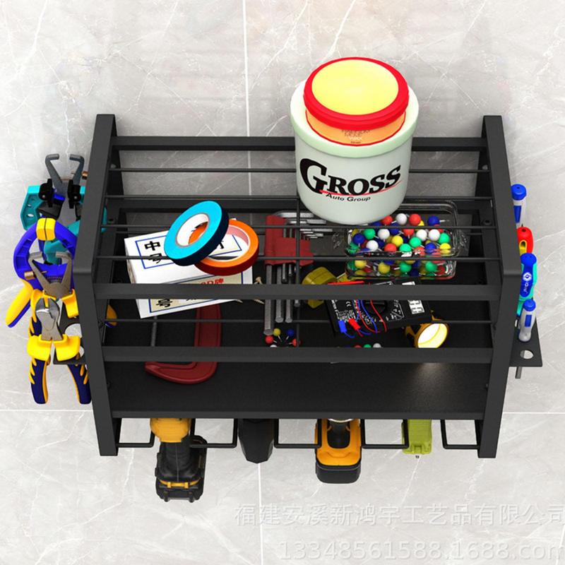 Tool Organizers Electric Drill Garage Storage Shelf Wall Mount Power Tool Rack Workshop Screwdriver Storage Shelf Accessories