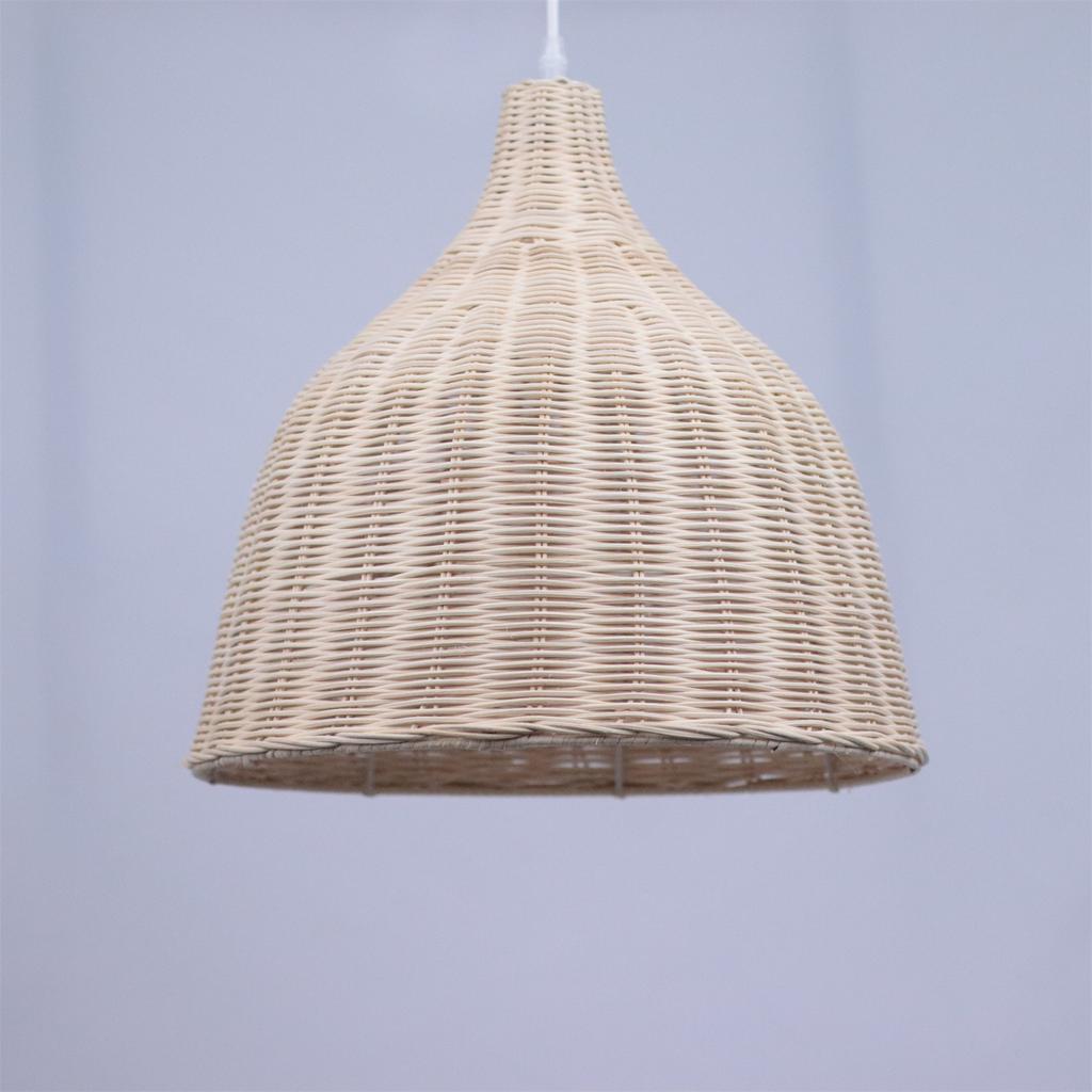 JOYINLED Japanese Style Hand Woven Lamp Shade for Pendent Lamp Retro Bamboo Art Pendant Light Covers 26/35CM for Home Room Decor