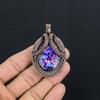 Multi Fire Labradorite Pendant Gemstone Jewelry, 999 Copper Wire Wrapped Pendant, Gift For Women Handmade Pendant